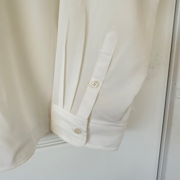 NEW J.Crew Popover Placket Blouse in Ivory Career Preppy Sheer Boho Plus Size 2X - Picture 7 of 11